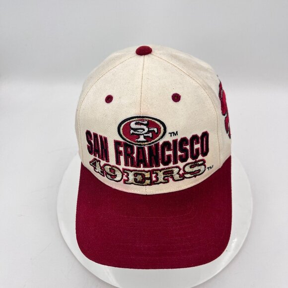 San Francisco 49ers Champion by the Bay NFL One Fits Red White Snapback Hat Cap - Picture 2 of 9